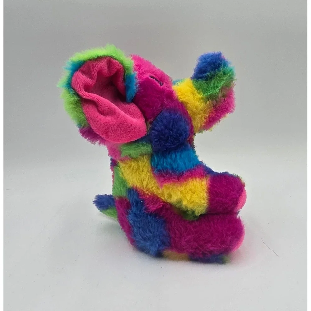 Nanco Rainbow Elephant Plush Stuffed Animal Multi‎ Color Tie dye Bright